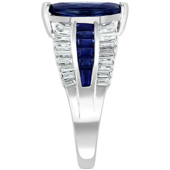 Best reviews of 😍 EFFY Collection EFFY® Sapphire (2-3/8 Ct. T.w.) & Diamond (1/2 Ct. T.w.) Marquise Statement Ring In 14k White Gold 🔥 - Image 5