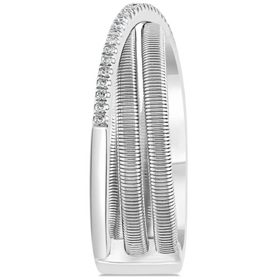 Deals 👏 EFFY Collection EFFY® Diamond Crossover Statement Ring (1/10 Ct. T.w.) In Sterling Silver 🛒 - Image 4