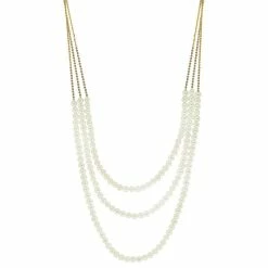 Top 10 🔔 EFFY Collection EFFY® Cultured Freshwater Pearl (7mm) 16-1/2 Layered Necklace In 14k Gold ❤️