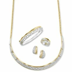 Best Sale 🎉 EFFY Collection EFFY® Diamond Chain Link Earrings, Ring, Necklace And Bracelet Collection In 14k Two-Tone Gold 💯