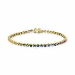 Best reviews of 🎉 EFFY Collection EFFY® Multi-Sapphire Link Bracelet (3-7/8 Ct. T.w.) In 14k Gold Multi Sapphire ⌛