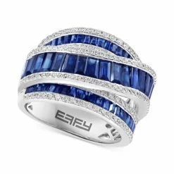 Flash Sale 😀 EFFY Collection EFFY® Sapphire (3-3/4 Ct. T.w.) & Diamond (3/4 Ct. T.w.) Ring In 14k White Gold ✨