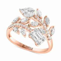 Discount 🥰 EFFY Collection EFFY® Diamond Floral Ring (1 Ct. T.w.) In 14k Rose Gold 🧨