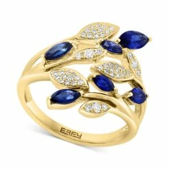 Buy 😀 EFFY Collection EFFY® Sapphire (1-1/6 Ct. T.w.) & Diamond (1/4 Ct. T.w.) Vine Ring In 14k Gold 🔥