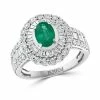 Cheapest 💯 EFFY Collection EFFY® Emerald (3/4 Ct. T.w.) & Diamond (3/8 Ct. T.w.) Statement Ring In 14k White Gold 🧨