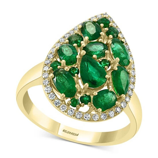 Wholesale ❤️ EFFY Collection EFFY® Emerald (2 Ct. T.w.) & Diamond (1/6 Ct. T.w.) Statement Ring In 14k Gold 🥰