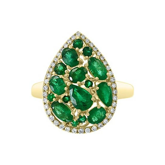 Wholesale ❤️ EFFY Collection EFFY® Emerald (2 Ct. T.w.) & Diamond (1/6 Ct. T.w.) Statement Ring In 14k Gold 🥰 - Image 3