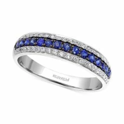 Brand new ✨ EFFY Collection EFFY® Sapphire (1/5 Ct. T.w.) And Diamond (3/8 Ct. T.w.) Band In 14k White Gold Blue 🔥