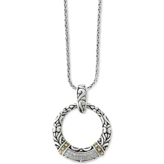 Brand new 👍 EFFY Collection EFFY® Diamond Filigree Circle 18 Pendant Necklace (7/8 Ct. T.w.) In Sterling Silver & 18k Gold Sterling Silver & Yellow Gold 🌟