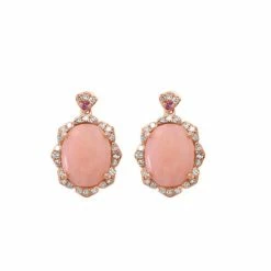 Best Sale 😀 EFFY Collection EFFY® Multi Gemstone (3 5/8 Ct.t.w.) Earring In 14K Rose Gold Pink Opal 🌟