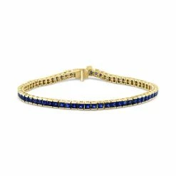 Best Pirce 😉 EFFY Collection EFFY® Sapphire Tennis Bracelet (7-1/3 Ct. T.w.) In 14k Gold 👍