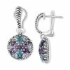Best Sale 💯 EFFY Collection EFFY® Multi-Stone (4-3/4 Ct. T.w.) Flower Disc Lever Drop Earrings In Sterling Silver Multi Gemstones 🎁