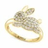 Hot Sale 🤩 EFFY Collection Espresso Diamond (5/8 Ct. T.w.) Bunny Ring In 14k Yellow Gold 🛒