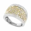 Cheapest ⌛ EFFY Collection EFFY® White Diamond (3/8 Ct. T.w.) & Multicolor Diamond (1-1/2 Ct. T.w.) Statement Ring In 14k Two-Tone Gold Two Tone 👍