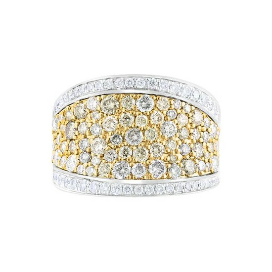 Cheapest ⌛ EFFY Collection EFFY® White Diamond (3/8 Ct. T.w.) & Multicolor Diamond (1-1/2 Ct. T.w.) Statement Ring In 14k Two-Tone Gold Two Tone 👍 - Image 3