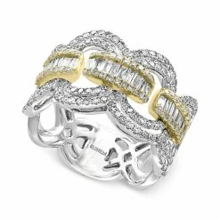 Buy 🔔 EFFY Collection Duo By EFFY® Diamond Statement Ring (1-1/10 Ct. T.w.) In 14k White And Yellow Gold Two-tone ❤️