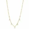 Top 10 🛒 EFFY Collection EFFY® Cultured Freshwater Pearl (7 - 8-1/2mm) & Diamond (1/10 Ct. T.w.) Dangle 17-1/2 Statement Necklace In 14k Gold 14k Yellow Gold ❤️