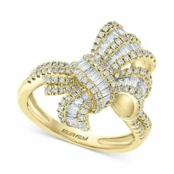 Outlet ✔️ EFFY Collection EFFY® Diamond Baguette Ribbon Statement Ring (3/4 Ct. T.w.) In 14k Gold Yellow Gold 😉