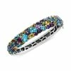Hot Sale ❤️ EFFY Collection EFFY® Multi-Gemstone (25-1/2 Ct. T.w.) Bangle Bracelet In Sterling Silver Multi Semi Stones 💯