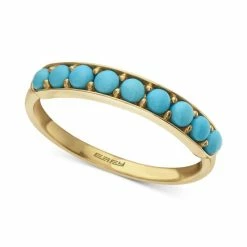 Buy 🤩 EFFY Collection EFFY® Turquoise Band In 14k Gold Yellow Gold 🤩