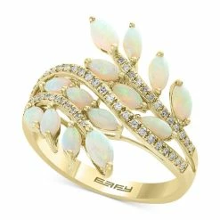 Promo 🎁 EFFY Collection EFFY® Opal (1-1/3 Ct. T.w.) & Diamond (1/5 Ct. T.w.) Ring In 14k Gold 🔔