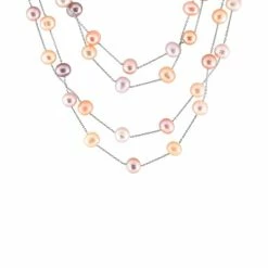 Hot Sale 🔥 EFFY Collection EFFY® Multicolor Cultured Freshwater Pearl (7 Mm) 36 Statement Necklace In Sterling Silver 🎉