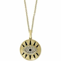 Brand new 😉 EFFY Collection EFFY® Sapphire (5/8 Ct. T.w.) & Diamond (1/10 Ct.t.w.) Evil Eye 18 Pendant Necklace In 14k Gold ✔️