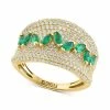 Cheap 🤩 EFFY Collection EFFY® Emerald (7/8 Ct. T.w.) & Diamond (7/8 Ct. T.w.) Pavé Concave Statement Ring In 14k Gold 💯