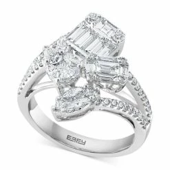 Discount 😉 EFFY Collection EFFY® Diamond Multi-Cut Cluster Ring (1-3/4 Ct. T.w.) In 18k White Gold 🌟