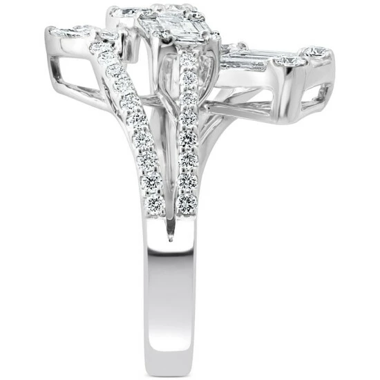 Discount 😉 EFFY Collection EFFY® Diamond Multi-Cut Cluster Ring (1-3/4 Ct. T.w.) In 18k White Gold 🌟 - Image 4