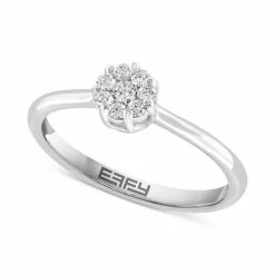 Best Pirce 🎉 EFFY Collection EFFY® HEMATIAN Diamond Cluster Ring (1/6 Ct. T.w.) In 18k White Gold 💯