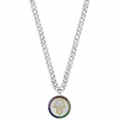 Coupon 🎁 EFFY Collection EFFY® Multi-Gemstone (1/2 Ct. T.w.) & Diamond (1/6 Ct. T.w.) 18 Pendant Necklace In Sterling Silver & 14k Gold-Plate Multi Precious 🌟