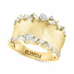Promo ✨ EFFY Collection EFFY® Diamond Multi-Cut Textured Statement Ring (5/8 Ct. T.w.) In 14k Gold Yellow Gold 😀