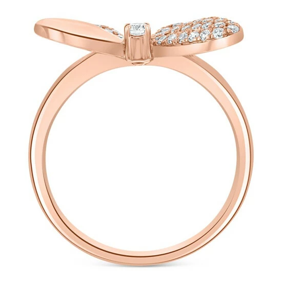 Buy 🤩 EFFY Collection EFFY® Diamond Butterfly Ring (1/2 Ct. T.w.) In 14k Rose Gold ✔️ - Image 4