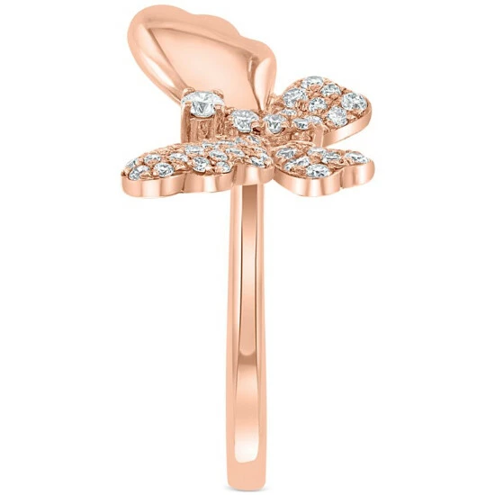 Buy 🤩 EFFY Collection EFFY® Diamond Butterfly Ring (1/2 Ct. T.w.) In 14k Rose Gold ✔️ - Image 5