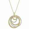New 😍 EFFY Collection EFFY® Diamond Interlocking Circles 18 Pendant Necklace (1 Ct. T.w.) In 14k Gold & White Gold White & Yellow Gold 👏