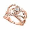 Discount 🌟 EFFY Collection EFFY® Diamond Openwork Crossover Statement Ring (7/8 Ct. T.w.) In 14k Rose Gold 🧨
