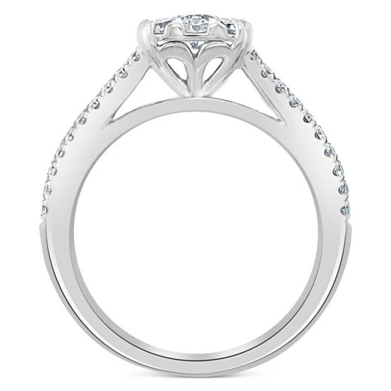 Wholesale ✨ EFFY Collection EFFY® Diamond Halo Baguette Ring (1-1/2 Ct. T.w.) In 14k White Gold 🤩 - Image 4