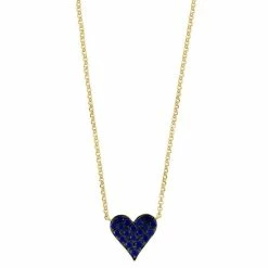 Brand new 👍 EFFY Collection EFFY® Sapphire (3/8 Ct. T.w.) Heart 18 Pendant Necklace In 14k Yellow Gold 😍