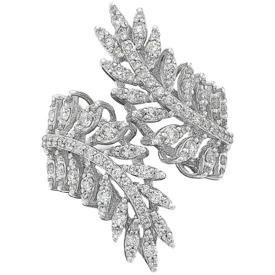 Cheap 😉 EFFY Collection EFFY® Diamond Leaf Bypass Ring (1-1/20 Ct. T.w.) In 14k White Gold ⌛ - Image 5