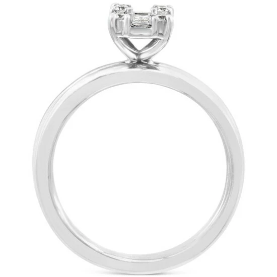 Flash Sale ⭐ EFFY Collection EFFY® Diamond Emerald Cluster Bridal Set (3/8 Ct. T.w.) In 14k White Gold 😀 - Image 4