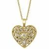Brand new 👍 EFFY Collection EFFY® Diamond Openwork Filigree Heart 18 Pendant Necklace (1/4 Ct. T.w.) In 14k Gold Yellow Gold ✨