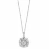 Flash Sale 👏 EFFY Collection EFFY® Diamond Baguette Halo Cluster 18 Pendant Necklace (3/4 Ct. T.w.) In 14k White Gold ✨