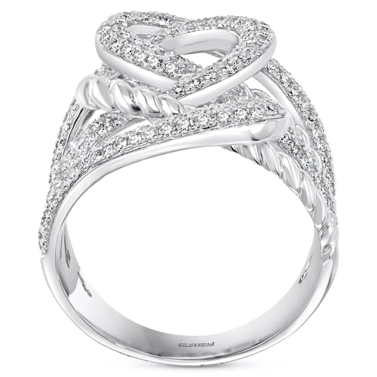 Buy 😍 EFFY Collection EFFY® Diamond Openwork Statement Ring (1 Ct. T.w.) In 14k White Gold 👏 - Image 6