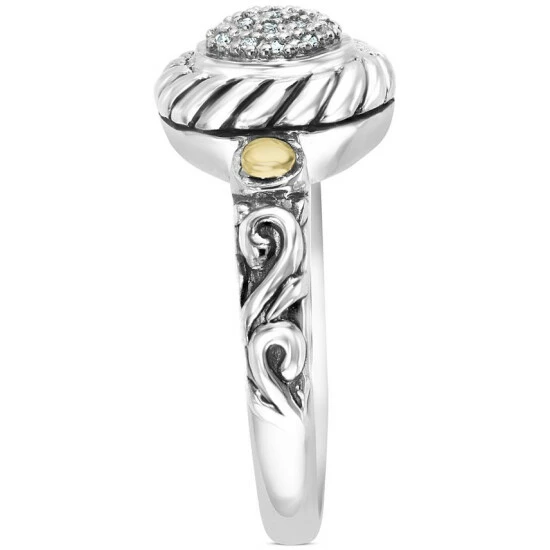 Wholesale 😀 EFFY Collection EFFY® Diamond Cluster Statement Ring (1/20 Ct. T.w.) In Sterling Silver & 18k Gold-Plate Sterling Silver/18k Yellow Gold ❤️ - Image 4