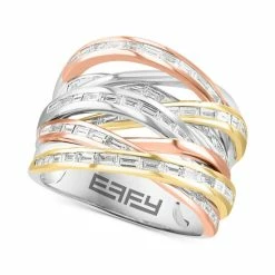 Budget 😀 EFFY Collection EFFY® Diamond Multirow Crossover Statement Ring (1-3/8 Ct. T.w.) In 14k Tricolor Gold Two Toned 😀