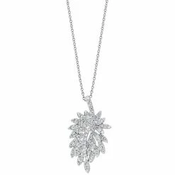 Buy 🛒 EFFY Collection EFFY® Diamond Cluster 18 Pendant Necklace (7/8 Ct. T.w.) In 14k White Gold 👏