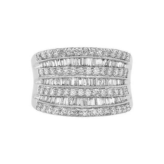 Discount 🌟 EFFY Collection EFFY® Diamond Multirow Statement Ring (1-3/8 Ct. T.w.) In 14k White Gold ❤️ - Image 3