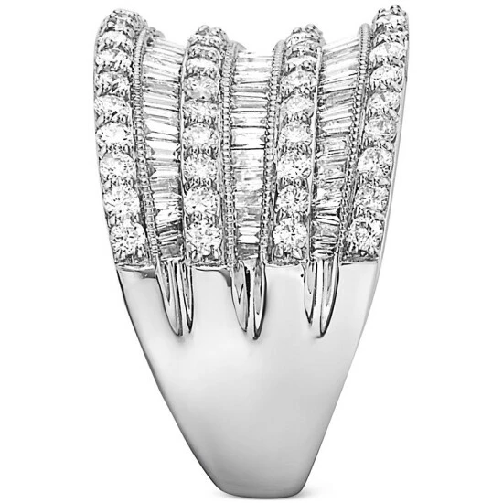 Discount 🌟 EFFY Collection EFFY® Diamond Multirow Statement Ring (1-3/8 Ct. T.w.) In 14k White Gold ❤️ - Image 4