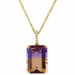 Coupon 🧨 EFFY Collection EFFY® Ametrine (9-5/8 Ct. T.w.) & Diamond (1/20 Ct. T.w.) 16 Pendant Necklace In 14k Gold 😀